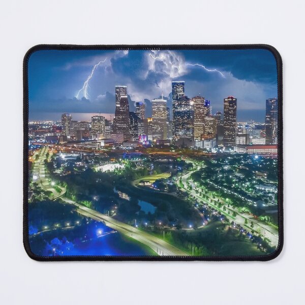 Item preview, Night Airbnb eSkyline with Airbnbs Dramatic Lightning designed and sold by Sinhakudiye.