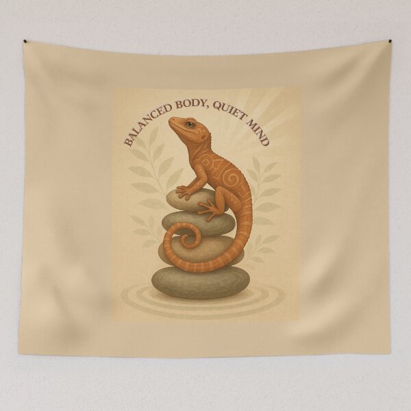Item preview, Balanced Body, Quiet Mind – Gecko Zen Design designed and sold by GeoWild Designs.