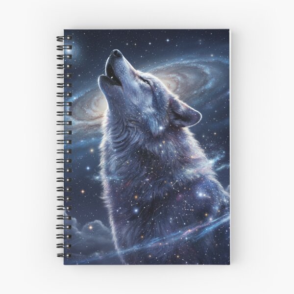 Item preview, A wolf made of stars designed and sold by CosmicCutouts.