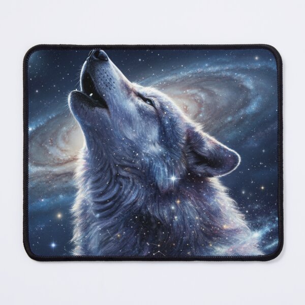 Item preview, A wolf made of stars designed and sold by CosmicCutouts.