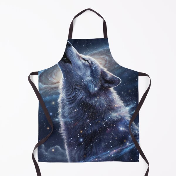 Item preview, A wolf made of stars designed and sold by CosmicCutouts.