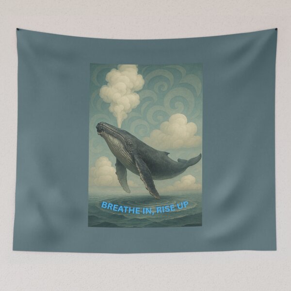 Item preview, Breathe In, Rise Up – Whale and Sky Spiral Art designed and sold by GeoWild Designs.