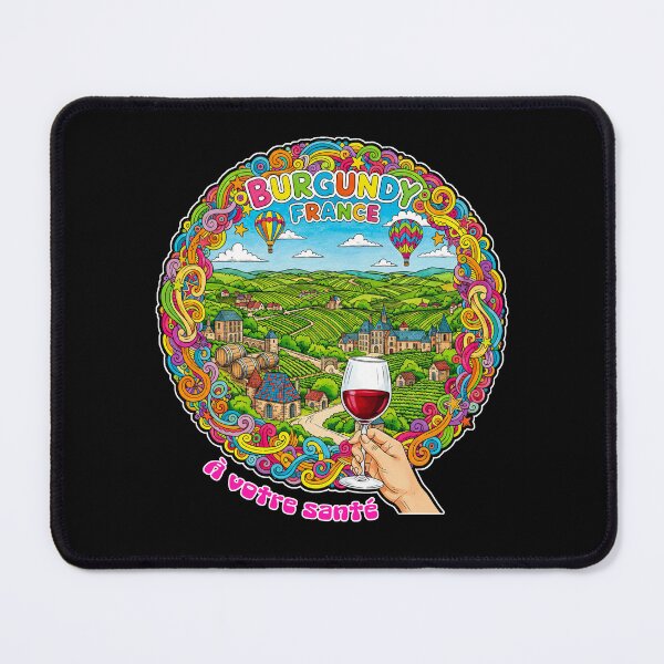 Item preview, Bourgogne, France – À Votre Santé / Cheers to Burgundy designed and sold by FrancophileFun.
