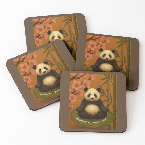 Item preview, Breathe In, Bamboo Out – Meditating Panda on Lotus Leaf designed and sold by GeoWild Designs.