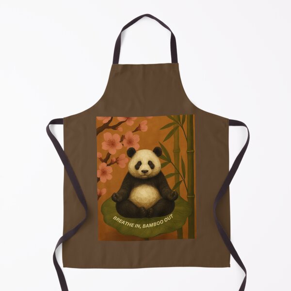 Item preview, Breathe In, Bamboo Out – Meditating Panda on Lotus Leaf designed and sold by GeoWild Designs.
