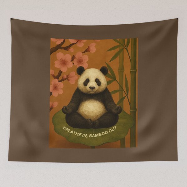 Item preview, Breathe In, Bamboo Out – Meditating Panda on Lotus Leaf designed and sold by GeoWild Designs.