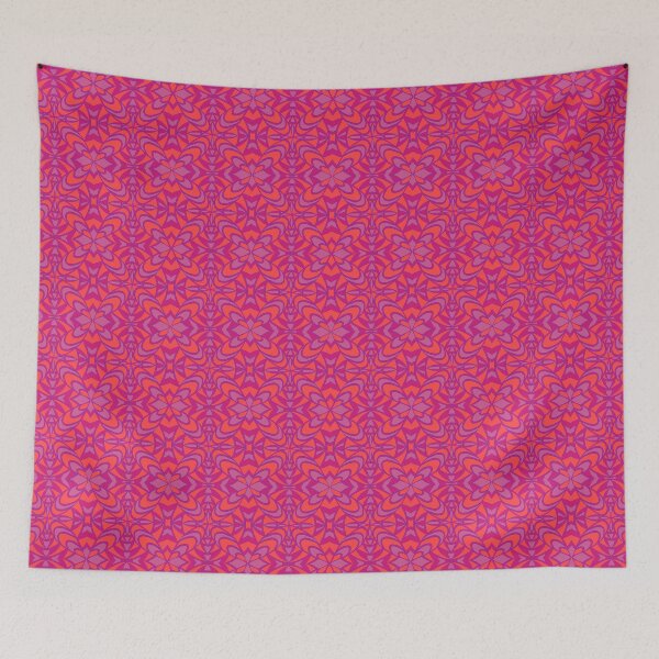 Item preview, Funky Mod Kitsch Gerometrics Lavendewr, hot pink, purple, and vermillion designed and sold by JamieWetzel.