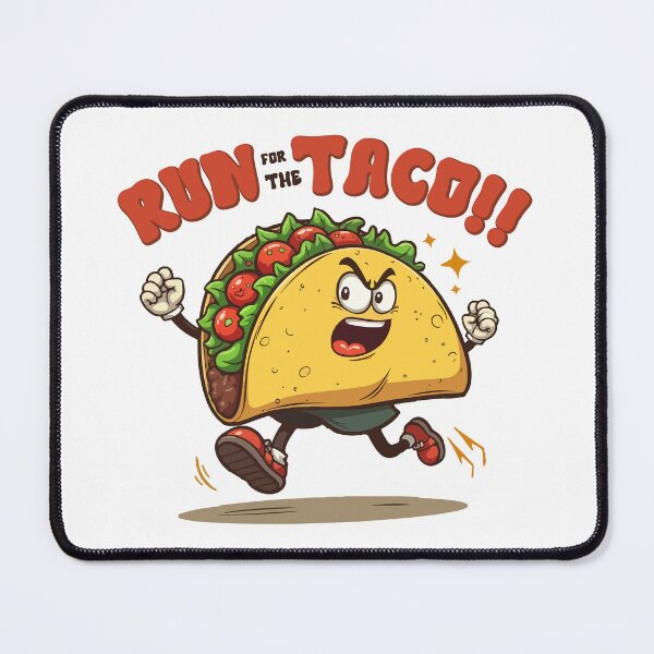 Item preview, Run For The Taco!! - Funny Running Cardio Fitness Cartoon designed and sold by Design-Pro-21.