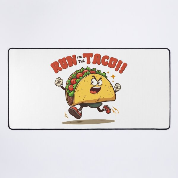 Item preview, Run For The Taco!! - Funny Running Cardio Fitness Cartoon designed and sold by Design-Pro-21.