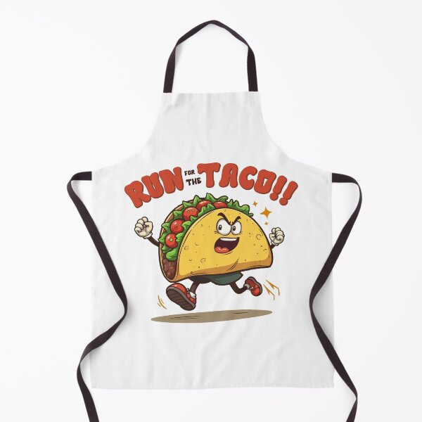 Item preview, Run For The Taco!! - Funny Running Cardio Fitness Cartoon designed and sold by Design-Pro-21.