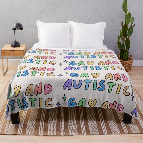 Item preview, Gay and autistic rainbow text | lgbt and neurodivergent designed and sold by NeurodiverseTea.