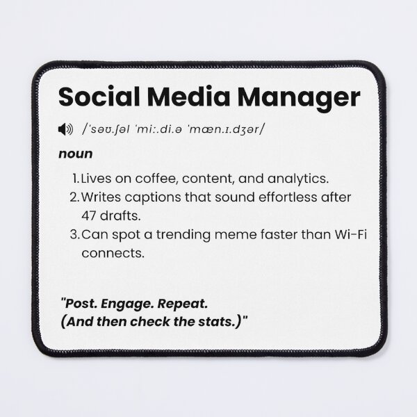 Item preview, Social Media Manager Definition | Funny Job Quote Gift for SMM designed and sold by Yuli Club.