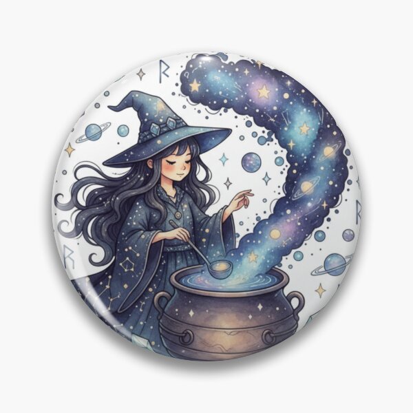 Item preview, Cosmic Cauldron Witch designed and sold by CosmicCutouts.
