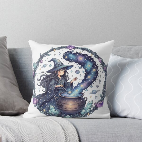 Item preview, Cosmic Cauldron Witch designed and sold by CosmicCutouts.