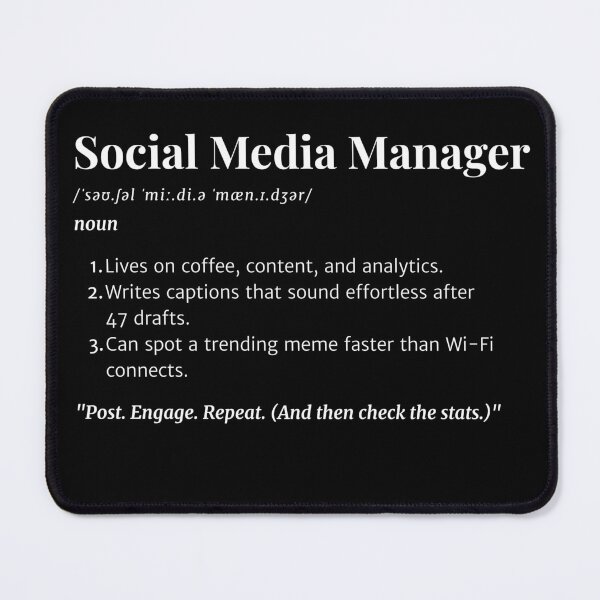 Item preview, Social Media Manager Definition | Funny Job Quote Gift for SMM designed and sold by Yuli Club.