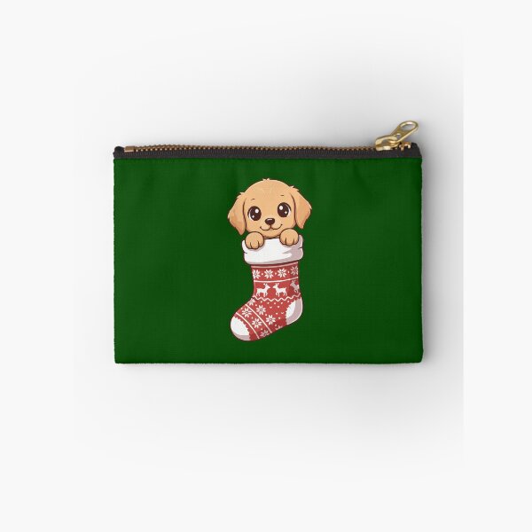 Item preview, Cute Christmas Golden Retriever Puppy in Knitted Holiday Stocking – Dog Lovers designed and sold by The Real Life Symphony.