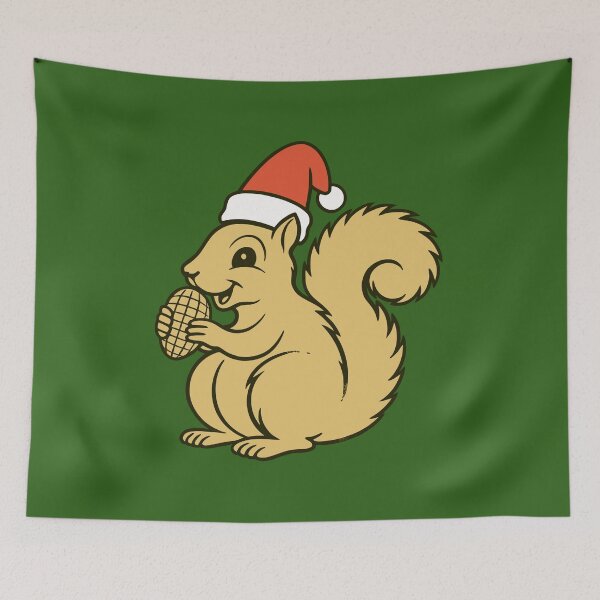 Item preview, Cute Christmas Squirrel Santa With Hat – Retro Holiday Cartoon Animal Design designed and sold by donwillisjrart.