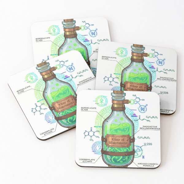Item preview, Elixir of Wakefulness - Acid Graphix Potion Anatomy designed and sold by SavinMercantile.