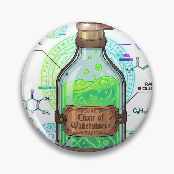 Item preview, Elixir of Wakefulness - Acid Graphix Potion Anatomy designed and sold by SavinMercantile.