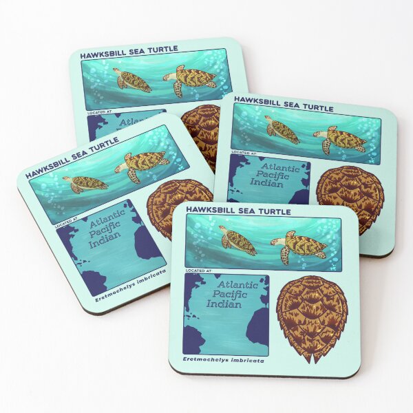 Item preview, Endangered Animals Hawksbill Sea Turtle designed and sold by Aloe and Monstera.