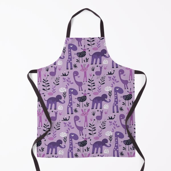 Item preview, Whimsical Storybook Animals & Playful MCM Botanicals in Shades of Purple - Berry Grove Adventure designed and sold by The Print Parlor.
