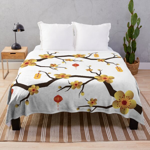 Item preview, Elegant Golden Cherry Blossom Branches Lunar New Year Design designed and sold by VibranPalette.