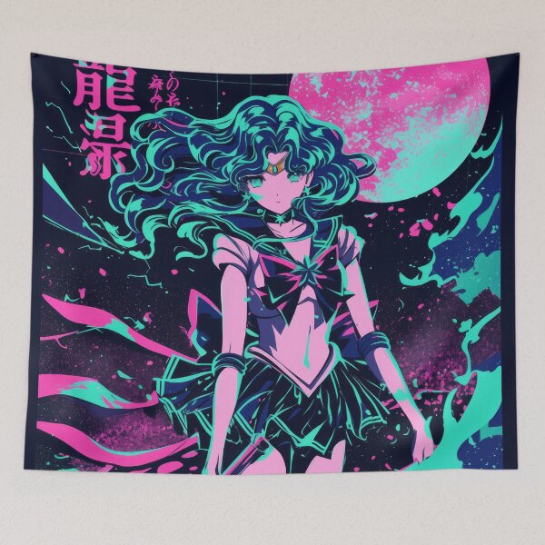 Item preview, Sailor Neptune Neon City Night designed and sold by AnimeArsenalPrints.