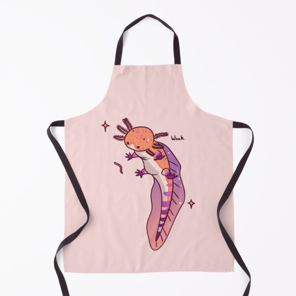 Item preview, Sunset Axolotl With Worm 'Woah' designed and sold by Aloe and Monstera.