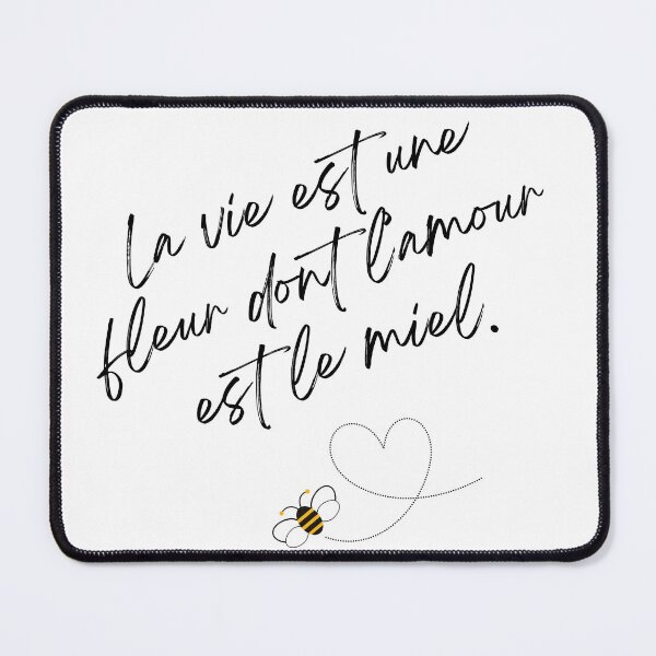 Item preview, La Vie Est Une Fleur – French Poetic Tee | Victor Hugo Quote on Love & Life designed and sold by The Balanced Bonne Vivante.