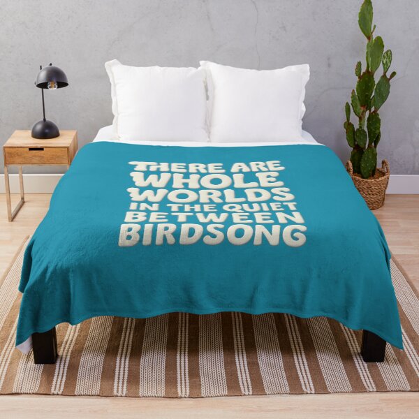 Item preview, There Are Whole Worlds in the Quiet Between Birdsong – Nature Quote Design designed and sold by GeoWild Designs.
