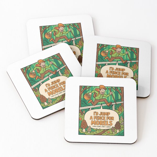 Item preview, I'd Jump a Fence for Morels - Funny Mushroom Foraging designed and sold by TB Designs Official.