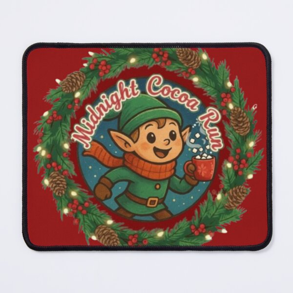 Item preview, Midnight Cocoa Run - Whimsical Elf Design designed and sold by Blaze & Trail Creative.