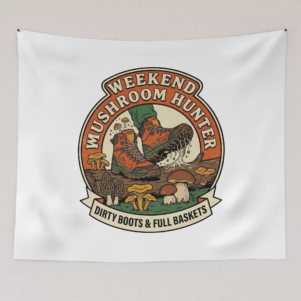 Item preview, Weekend Mushroom Hunter - Funny Mushroom Foraging designed and sold by TB Designs Official.
