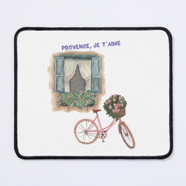 Item preview, Provence, Je t’aime – French Watercolor Bicycle & Flower Window T-Shirt designed and sold by The Balanced Bonne Vivante.