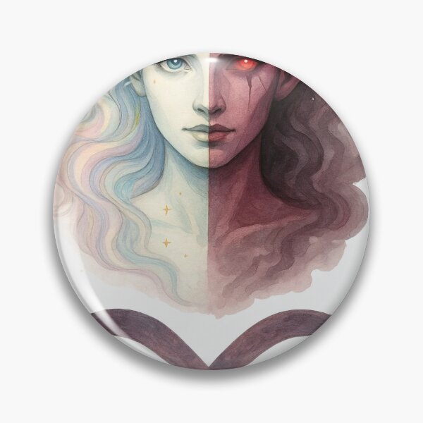 Item preview, Two Sides One Soul Fantasy Duality Design designed and sold by ByKubraArt.