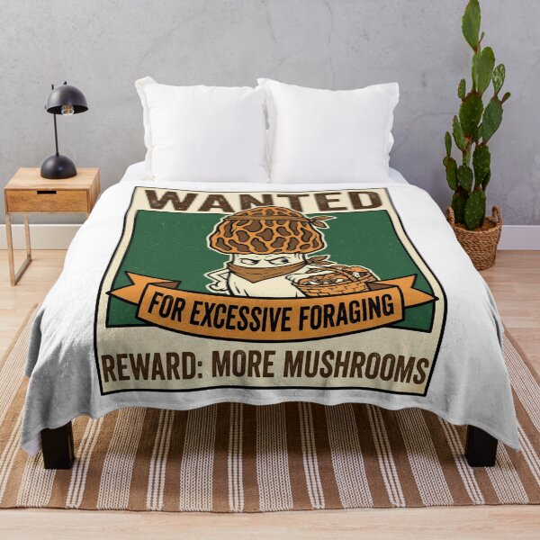 Item preview, Wanted Morels Poster - Funny Mushroom Foraging designed and sold by TB Designs Official.