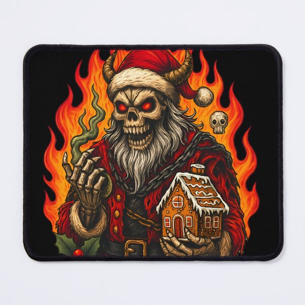Item preview, Demonic Santa Horror Christmas Artwork | Dark Holiday Skull Design designed and sold by DreamiCanvas.