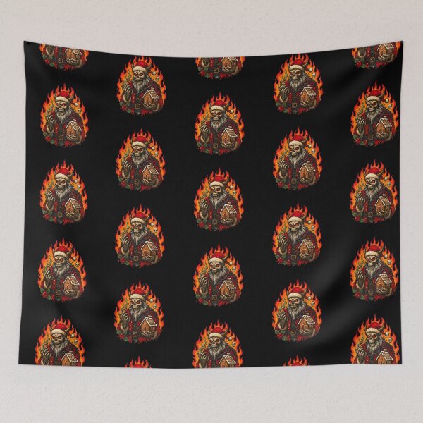 Item preview, Demonic Santa Horror Christmas Artwork | Dark Holiday Skull Design designed and sold by DreamiCanvas.
