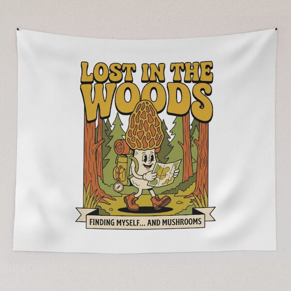 Item preview, Lost in The Woods Finding Myself - Funny Mushroom Foraging designed and sold by TB Designs Official.