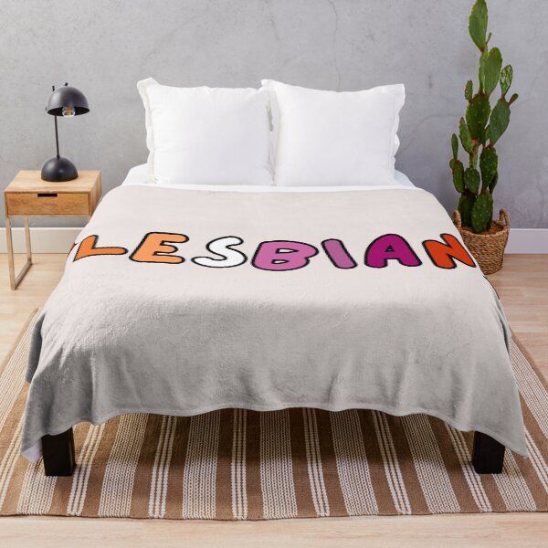 Item preview, "Lesbian" sunset pride flag text | lgbt colourful text design designed and sold by NeurodiverseTea.