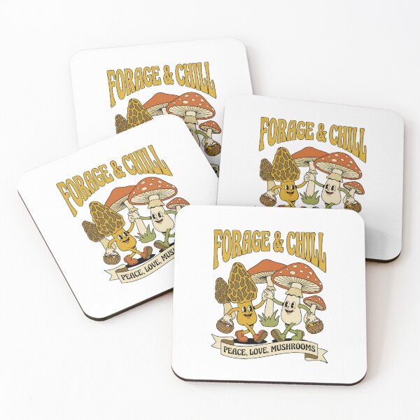 Item preview, Forage and Chill Peace Love Mushrooms - Funny Foraging designed and sold by TB Designs Official.
