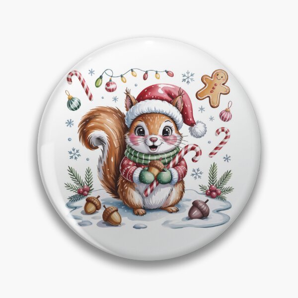 Item preview, Christmas Squirrel with Santa Hat designed and sold by jkrphoto.