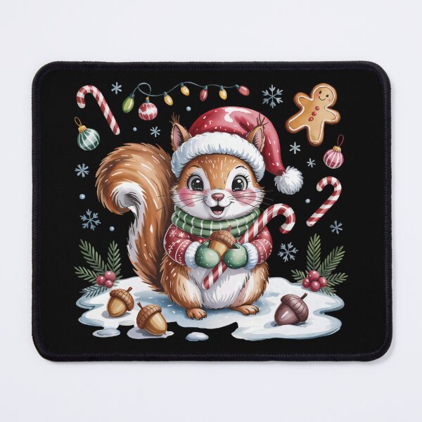 Item preview, Christmas Squirrel with Santa Hat designed and sold by jkrphoto.
