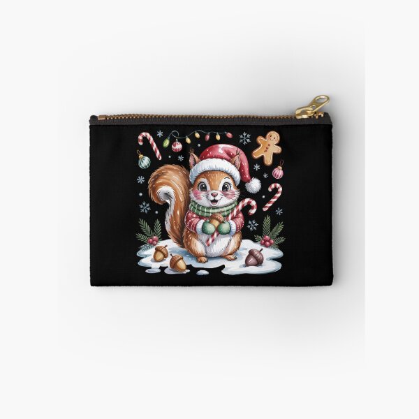 Item preview, Christmas Squirrel with Santa Hat designed and sold by jkrphoto.