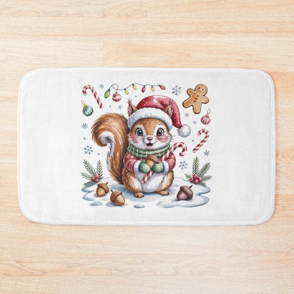 Item preview, Christmas Squirrel with Santa Hat designed and sold by jkrphoto.