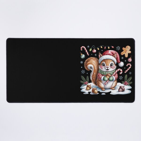 Item preview, Christmas Squirrel with Santa Hat designed and sold by jkrphoto.
