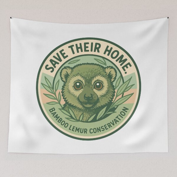 Item preview, Bamboo Lemur Forest Conservation Emblem designed and sold by WildlifeInc.