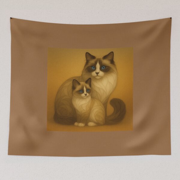 Item preview, Moonwhisper – Ragdoll Cat & Kitten designed and sold by GeoWild Designs.