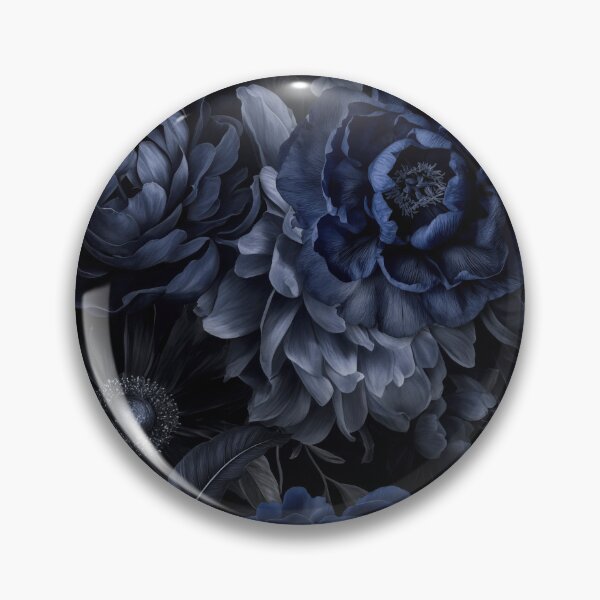 Item preview, Victorian Nocturnal Blooms Midnight Blue designed and sold by artsandsoul.