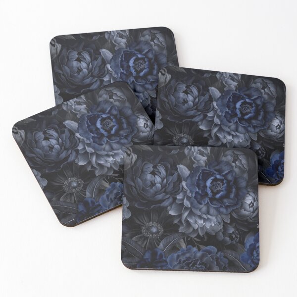 Item preview, Victorian Nocturnal Blooms Midnight Blue designed and sold by artsandsoul.